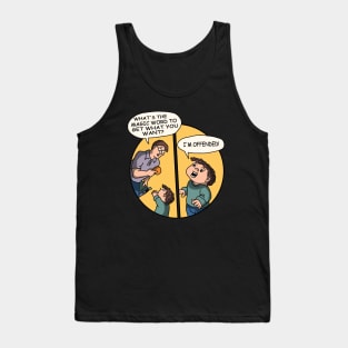 I'm Offended Magic word logo design Tank Top